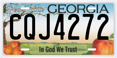 GA license plate CQJ4272
