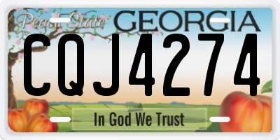 GA license plate CQJ4274