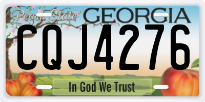 GA license plate CQJ4276