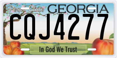 GA license plate CQJ4277