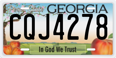 GA license plate CQJ4278