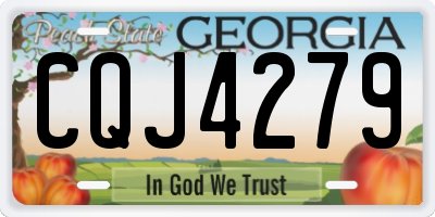 GA license plate CQJ4279