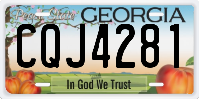 GA license plate CQJ4281
