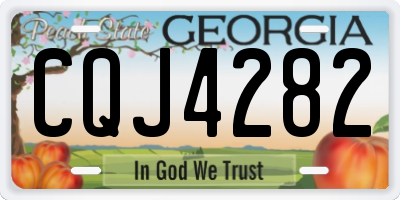 GA license plate CQJ4282