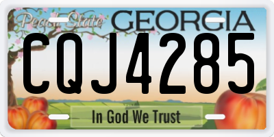 GA license plate CQJ4285