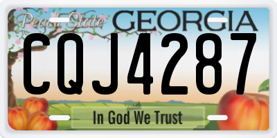 GA license plate CQJ4287