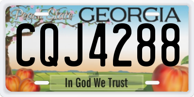 GA license plate CQJ4288