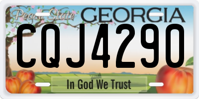GA license plate CQJ4290