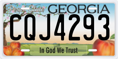 GA license plate CQJ4293