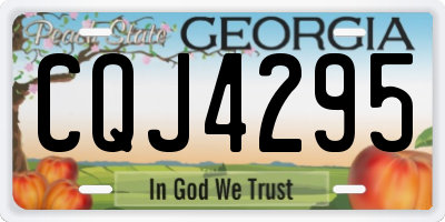 GA license plate CQJ4295