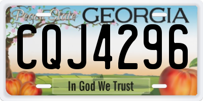 GA license plate CQJ4296