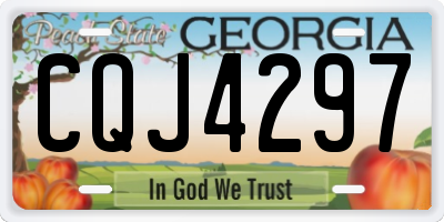 GA license plate CQJ4297