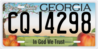 GA license plate CQJ4298