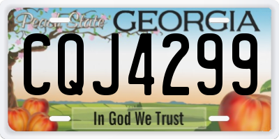 GA license plate CQJ4299