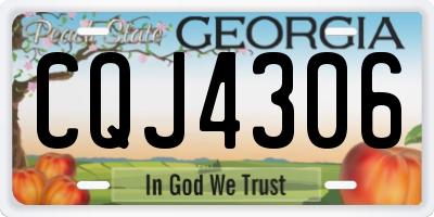 GA license plate CQJ4306