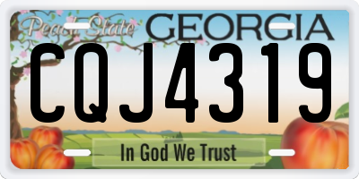 GA license plate CQJ4319