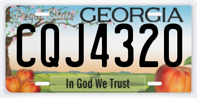 GA license plate CQJ4320