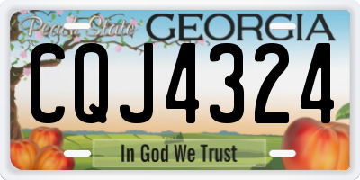 GA license plate CQJ4324
