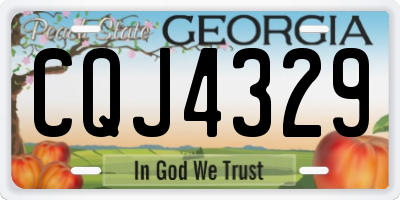 GA license plate CQJ4329