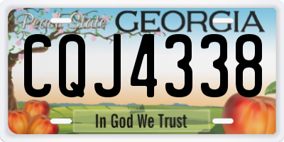 GA license plate CQJ4338