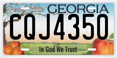 GA license plate CQJ4350