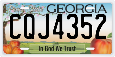 GA license plate CQJ4352