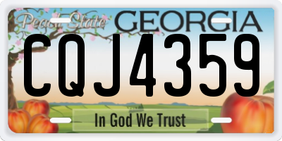 GA license plate CQJ4359