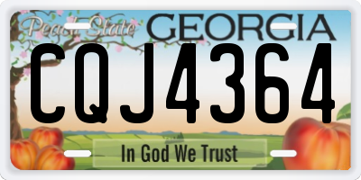 GA license plate CQJ4364