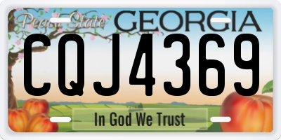 GA license plate CQJ4369