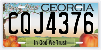 GA license plate CQJ4376