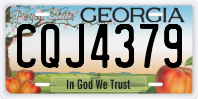 GA license plate CQJ4379