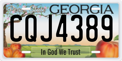 GA license plate CQJ4389