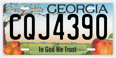 GA license plate CQJ4390