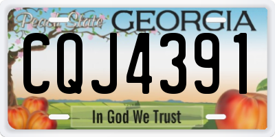 GA license plate CQJ4391