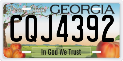GA license plate CQJ4392