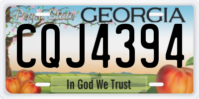 GA license plate CQJ4394