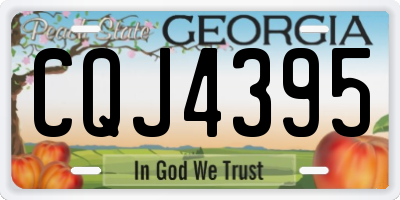 GA license plate CQJ4395