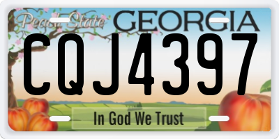 GA license plate CQJ4397