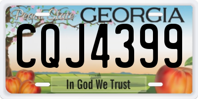 GA license plate CQJ4399