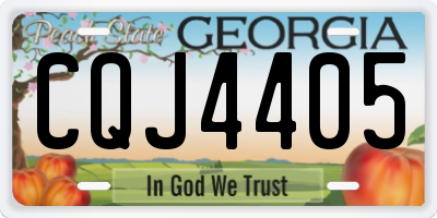 GA license plate CQJ4405