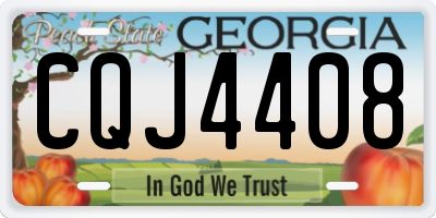 GA license plate CQJ4408