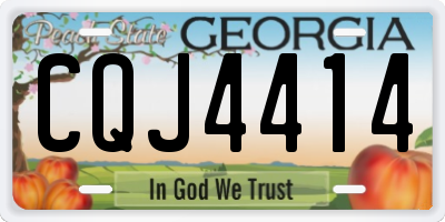 GA license plate CQJ4414