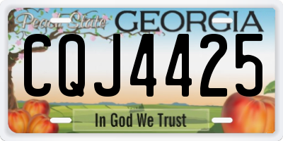 GA license plate CQJ4425