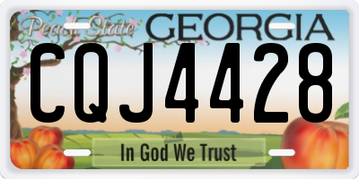 GA license plate CQJ4428