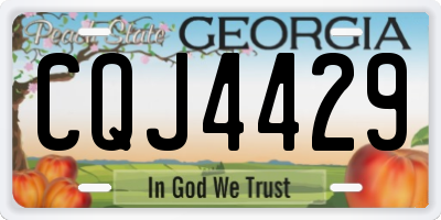 GA license plate CQJ4429