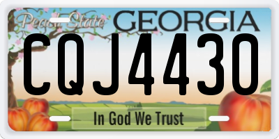 GA license plate CQJ4430