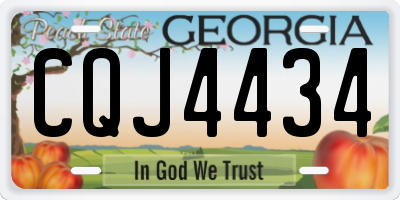 GA license plate CQJ4434