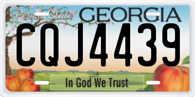 GA license plate CQJ4439
