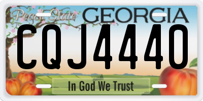 GA license plate CQJ4440