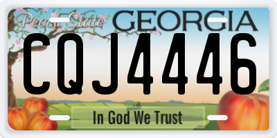 GA license plate CQJ4446